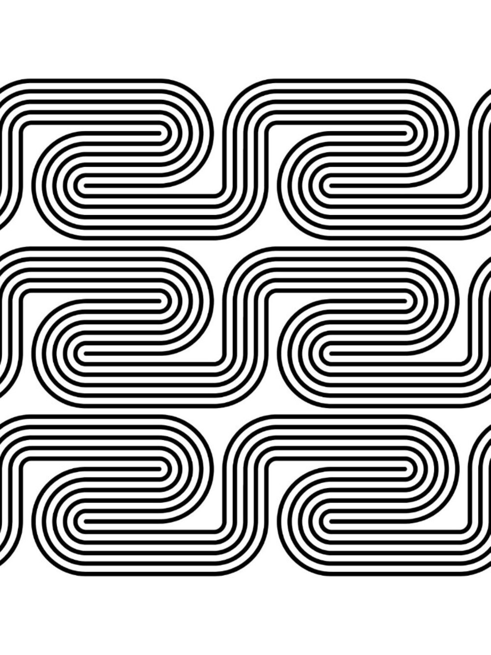 Modern Black & White Peel and Stick Wallpaper - Geometric Swirl Design